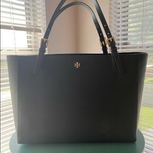 Tory Burch olive green commuter tote bag